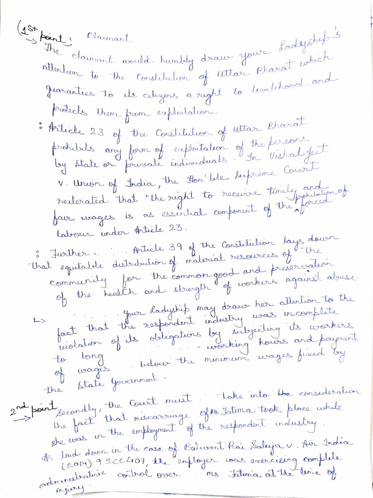 Claimant's Oral Arguments | PDF