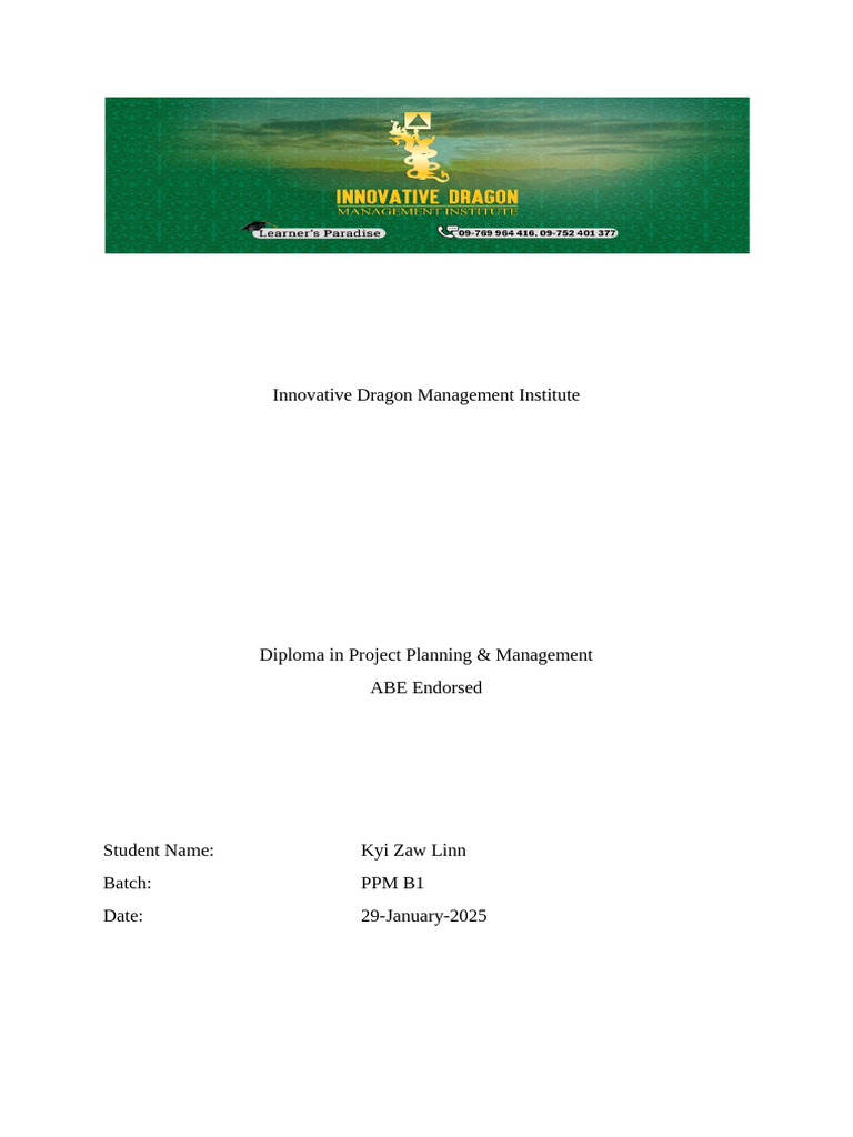 Individual Assignment - Kyi Zaw Linn - PPM B1 | PDF