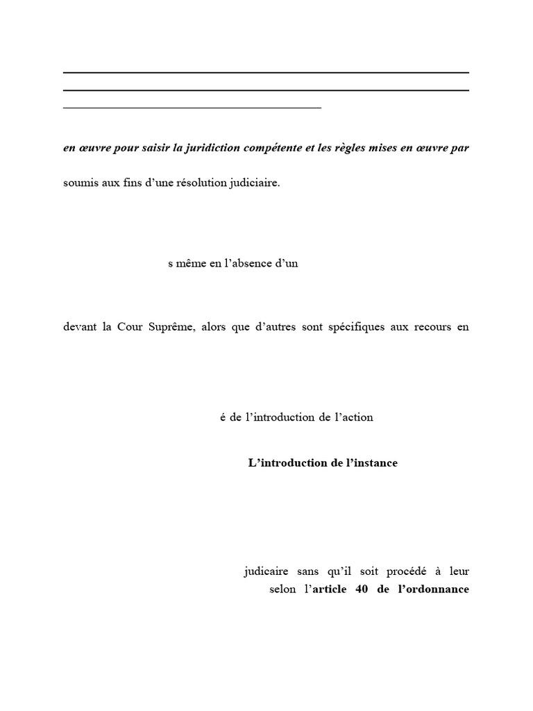 Procédure Administrative Contentieuse à la Cour Suprême | PDF | Cour ...