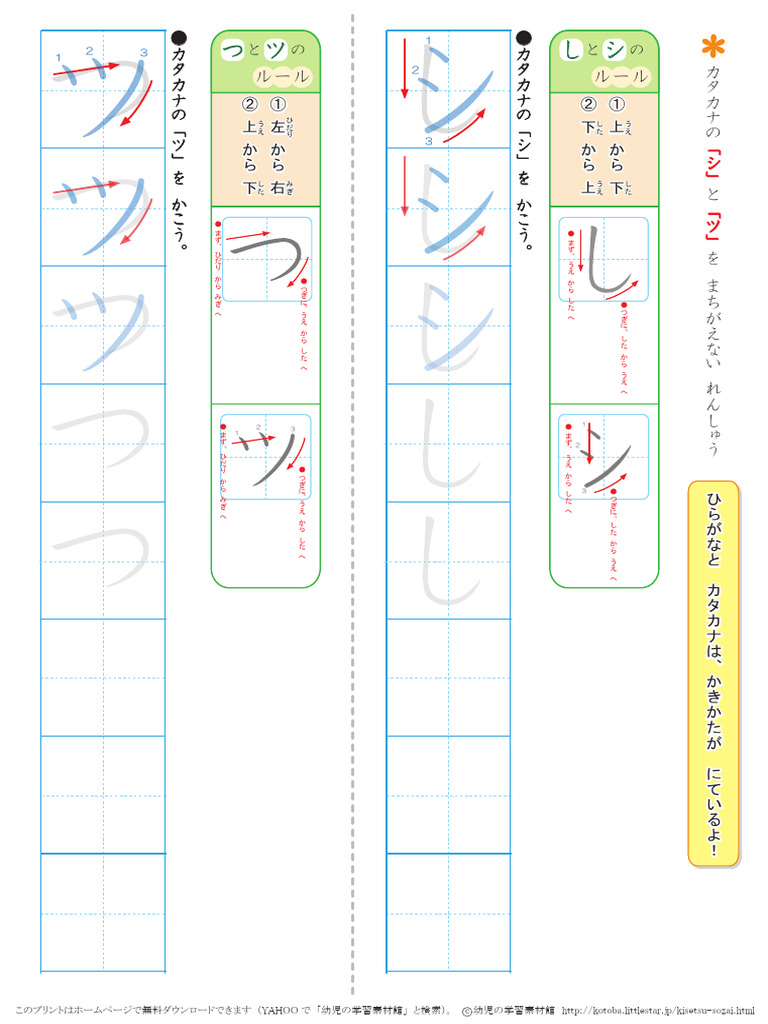 Katakana シとツ | PDF