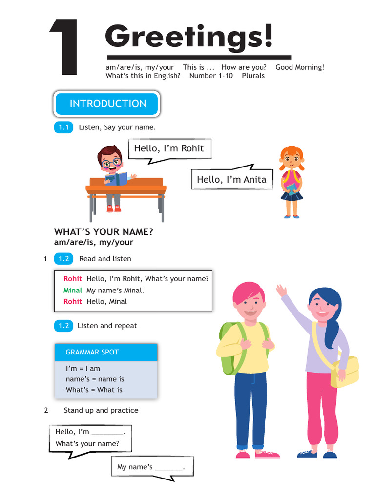English Greetings and Introductions Guide | PDF
