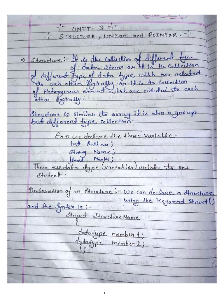 C Language UNIT 3rd Notes | PDF