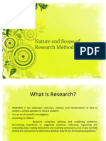 Nature and Scope of Research Methodology