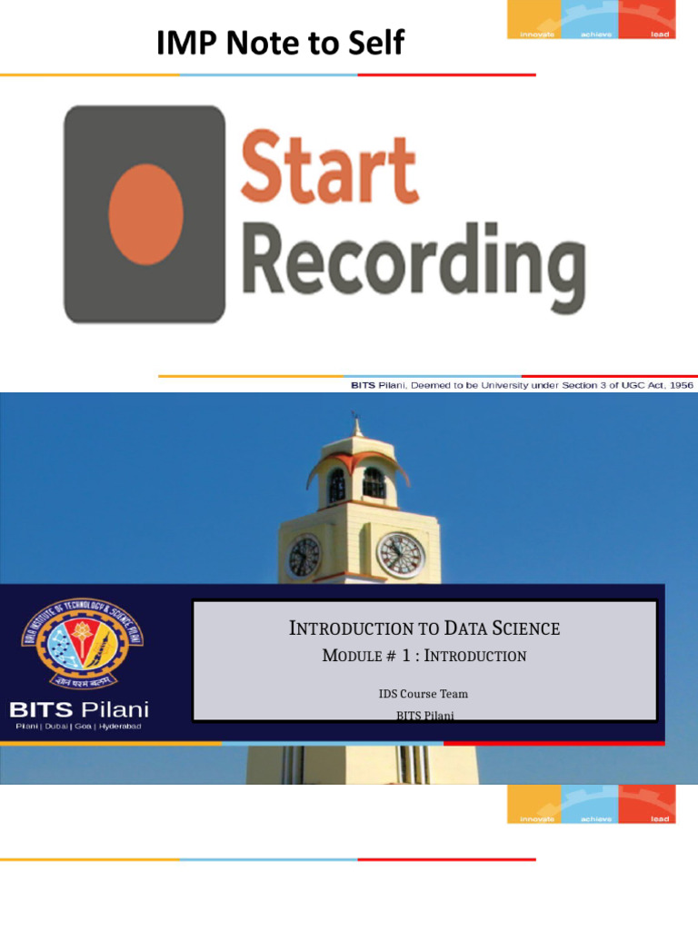 Introduction to Data Science Course | PDF | Data Science | Analytics