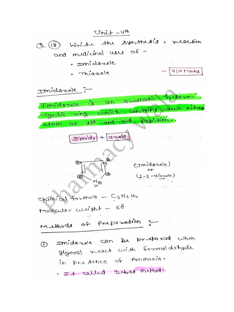 U 4। POC 3 Important Questions। B Pharm 4th Sem। Shahruddin Khan। | PDF ...