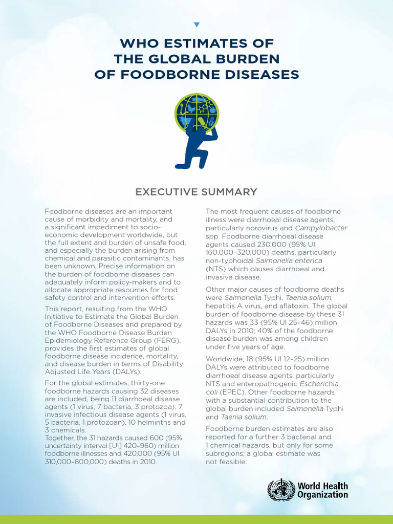 Global Burden of Foodborne Diseases | PDF | Foodborne Illness | Diarrhea