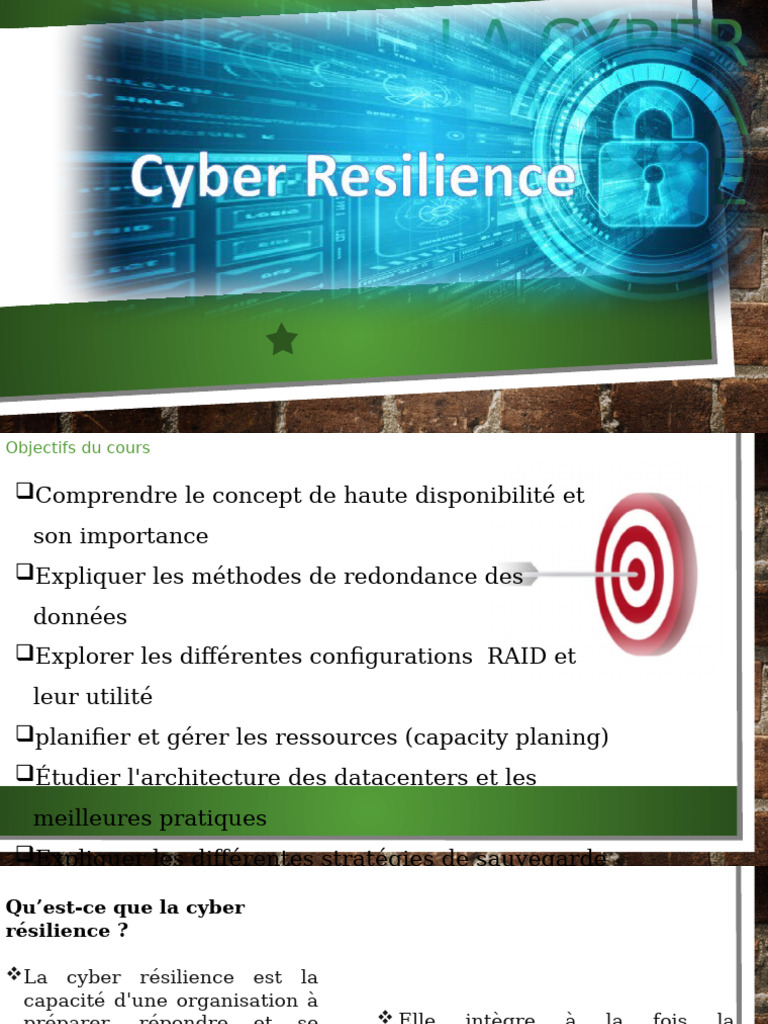 Cyber Résilience et Redondance des Données | PDF | Centre de données ...