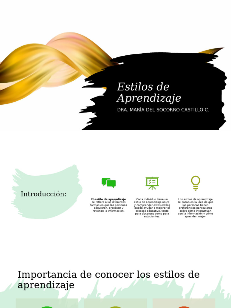 II.1 Estilos de Aprendizaje | PDF | Aprendizaje | Enseñando
