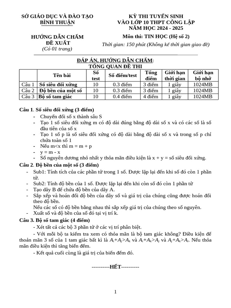 De - Xuat - Da - Tin 10 THPT 2024 | PDF