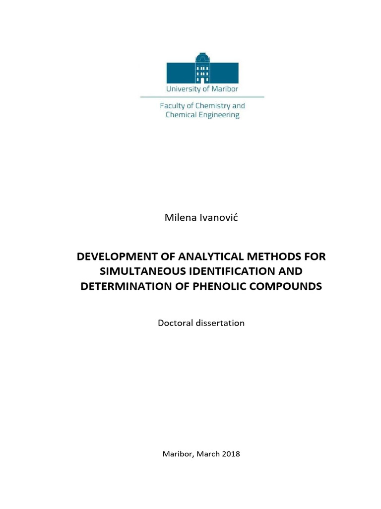Analytical Methods for Phenolic Compounds | PDF | Polyphenol | Gas ...