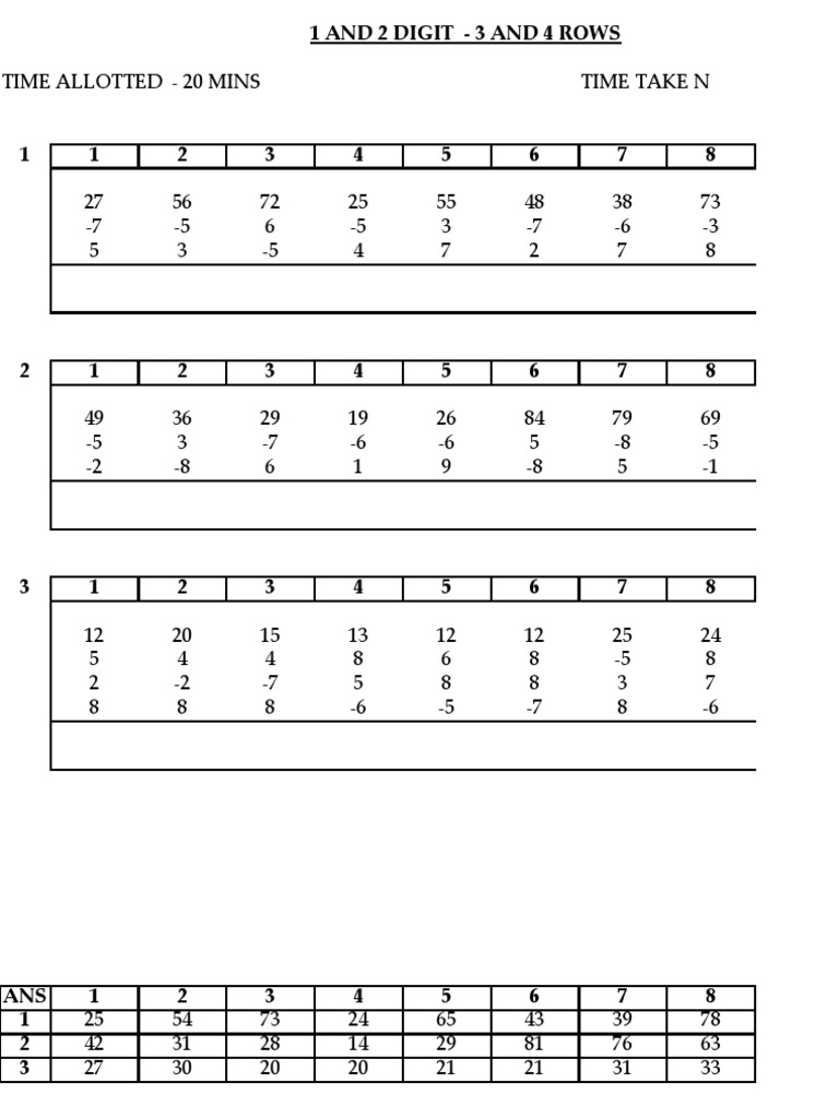 Level 1 UCMAS Abacus Worksheets | PDF | Teaching Mathematics | Business