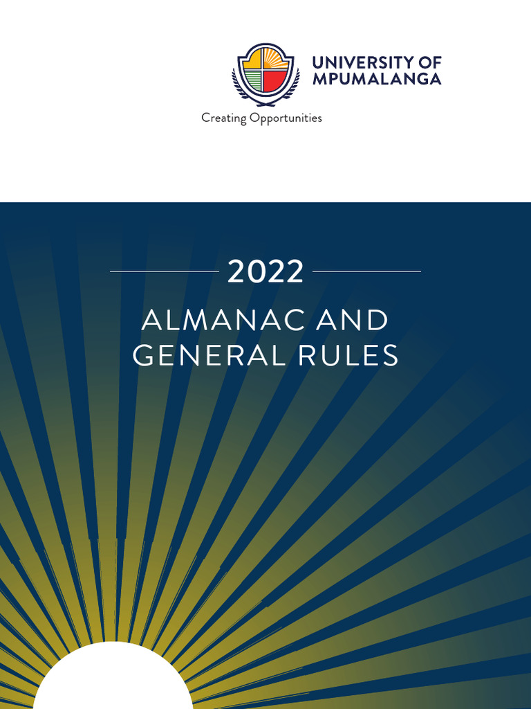 UMP Almanac and Regulations 2022 | PDF | Bachelor's Degree | Master's ...