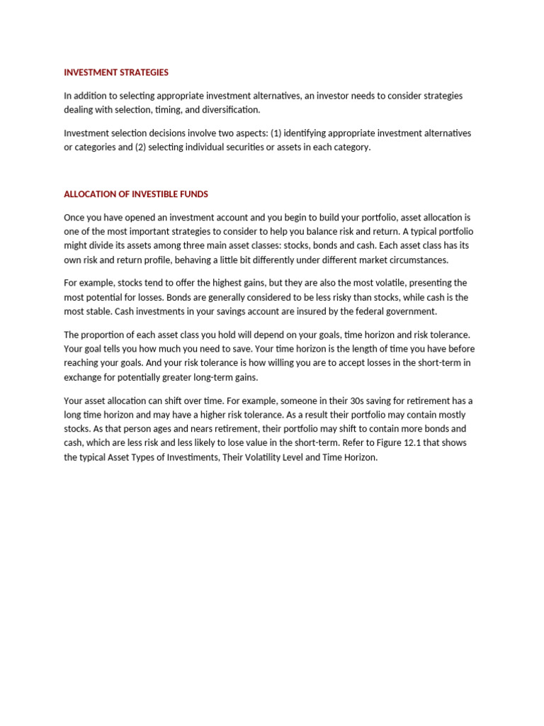 Effective Investment Strategies Explained | PDF