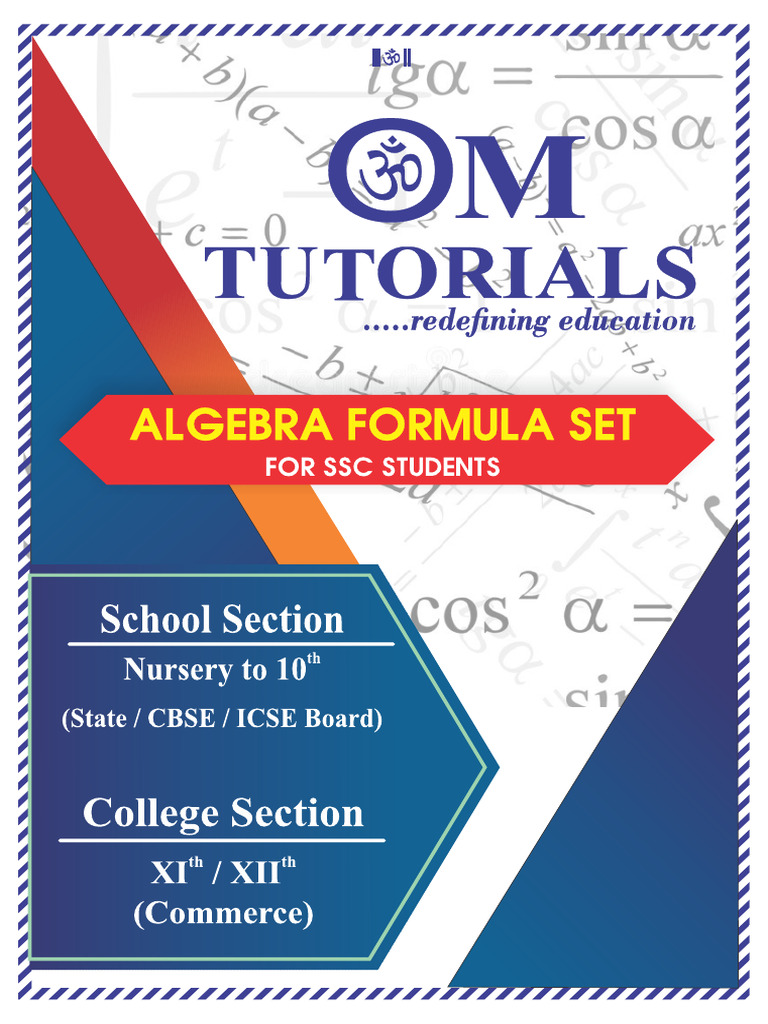 General Algebraic Formulas Explained | PDF