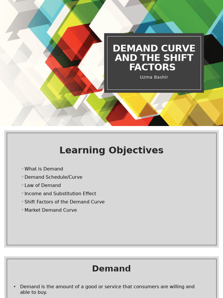 3.1. Demand Curve and the Shift Factors | PDF | Demand | Demand Curve