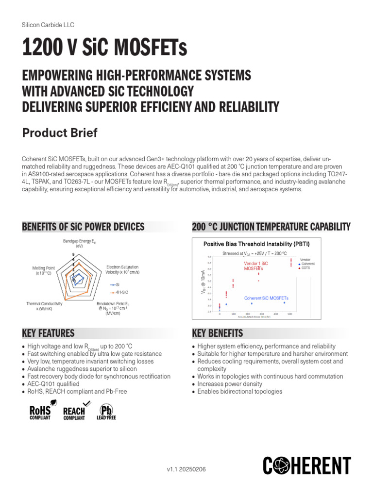 1200V SiC MOSFET Product Overview | PDF | Mosfet | Solid State Engineering