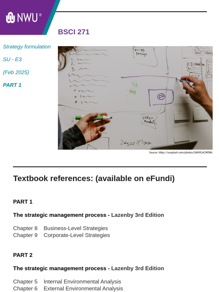 BSCI+271++SU-E3+│+Strategy+formulation+2025+part+1 | PDF | Strategic ...