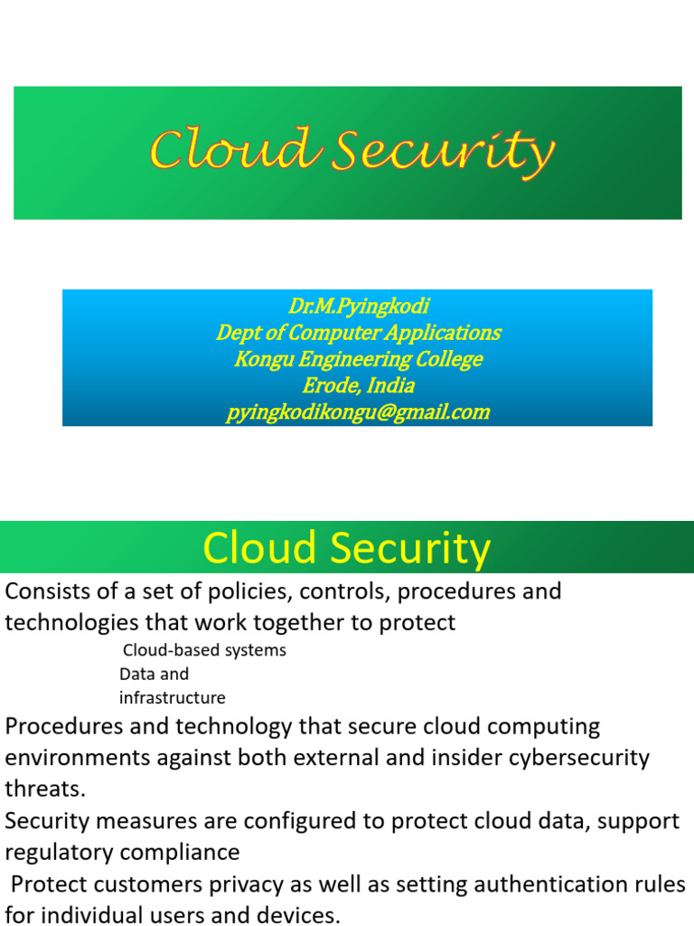 Cloud Security: Policies and Challenges | PDF | Cloud Computing ...