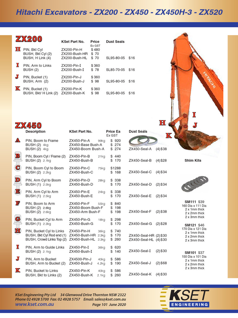 馬圖 Zx120 Zx130 Pin BUSHING | PDF | Construction Equipment