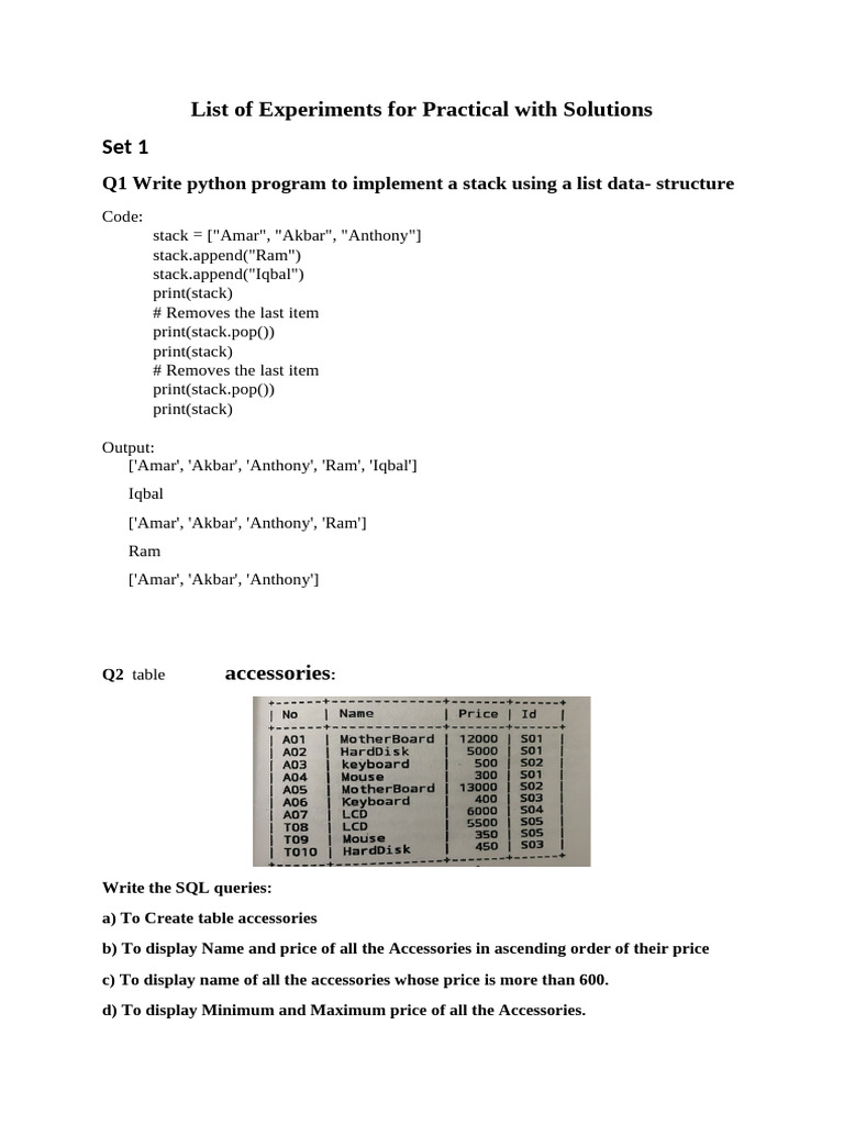 Set 1 With Solutions Pdf