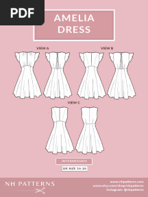 Amelia Dress Instructions 16-26