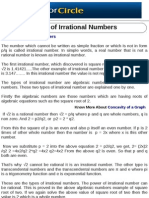 Types of Irrational Numbers