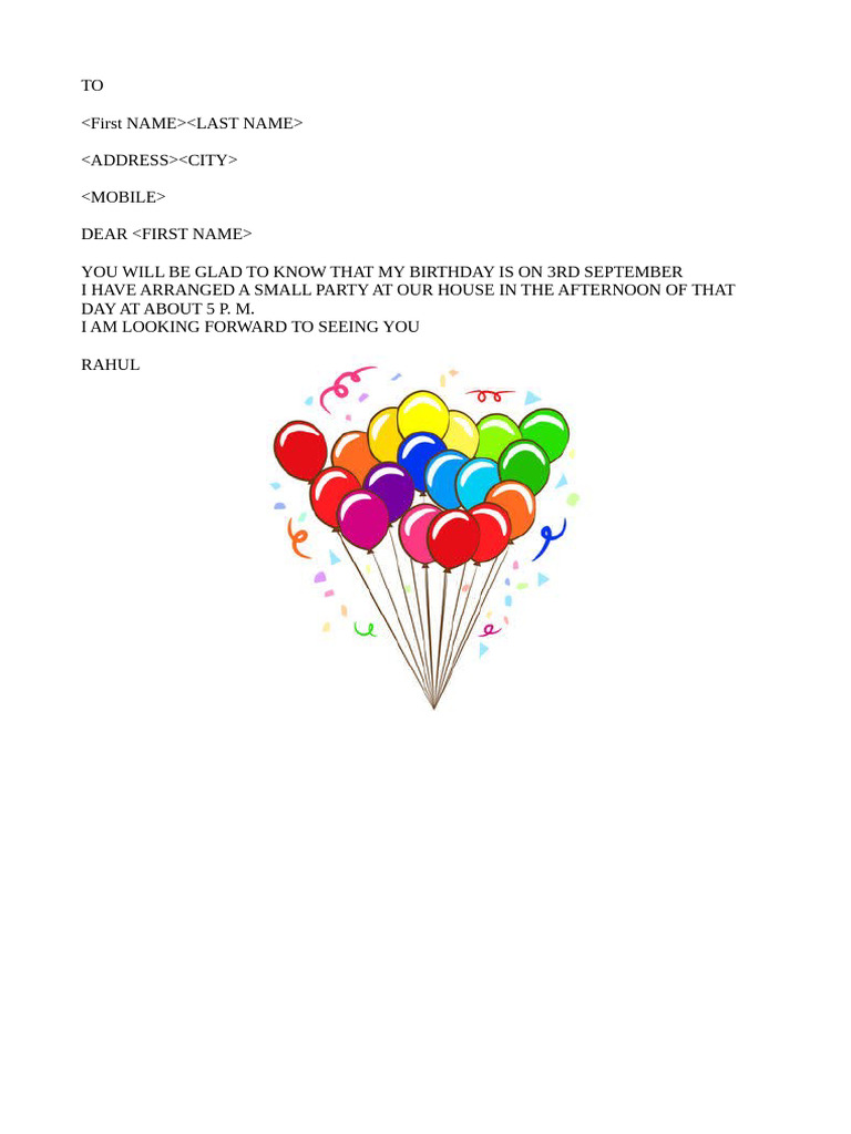 Birthday Invitation | PDF