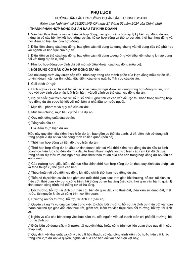 Phu Luc 2 ND23 Dau Thau | PDF