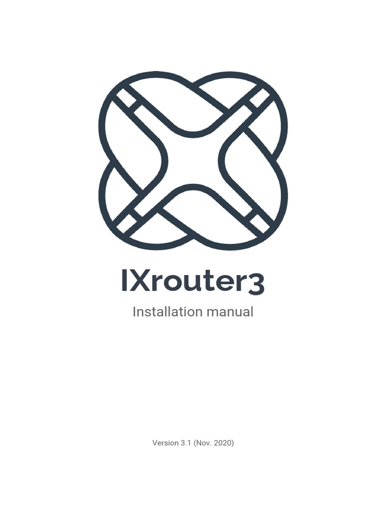 Ixrouter3 Installation Manual Pdf Electromagnetic Compatibility