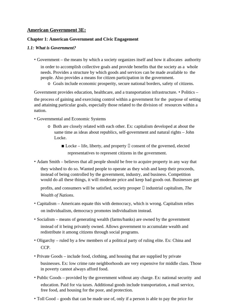 USA Government Notes | PDF | United States Bill Of Rights | James Madison