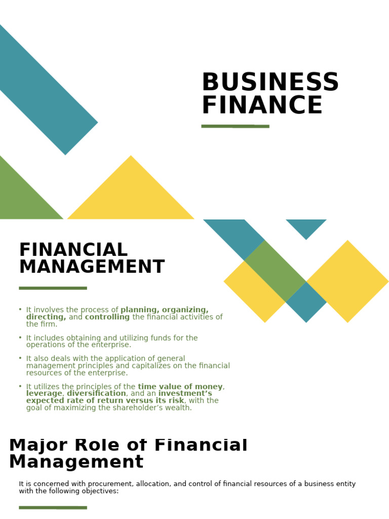 Financial Management Overview and Functions | PDF | Financial Capital ...