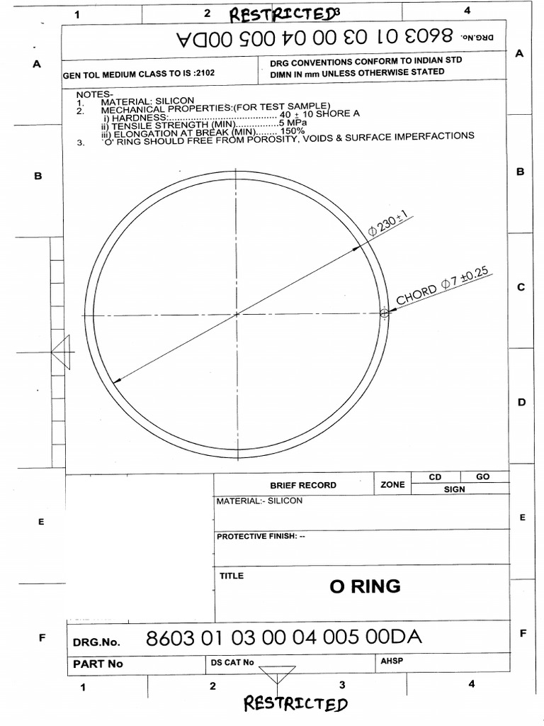 O Rring 230 MM ID | PDF