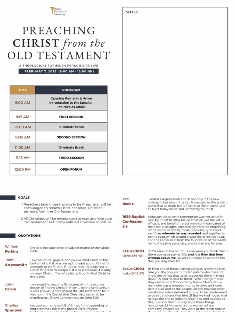 HANDOUTS Preaching Christ From The OT (ALFORD) (FOR ONLINE) | PDF