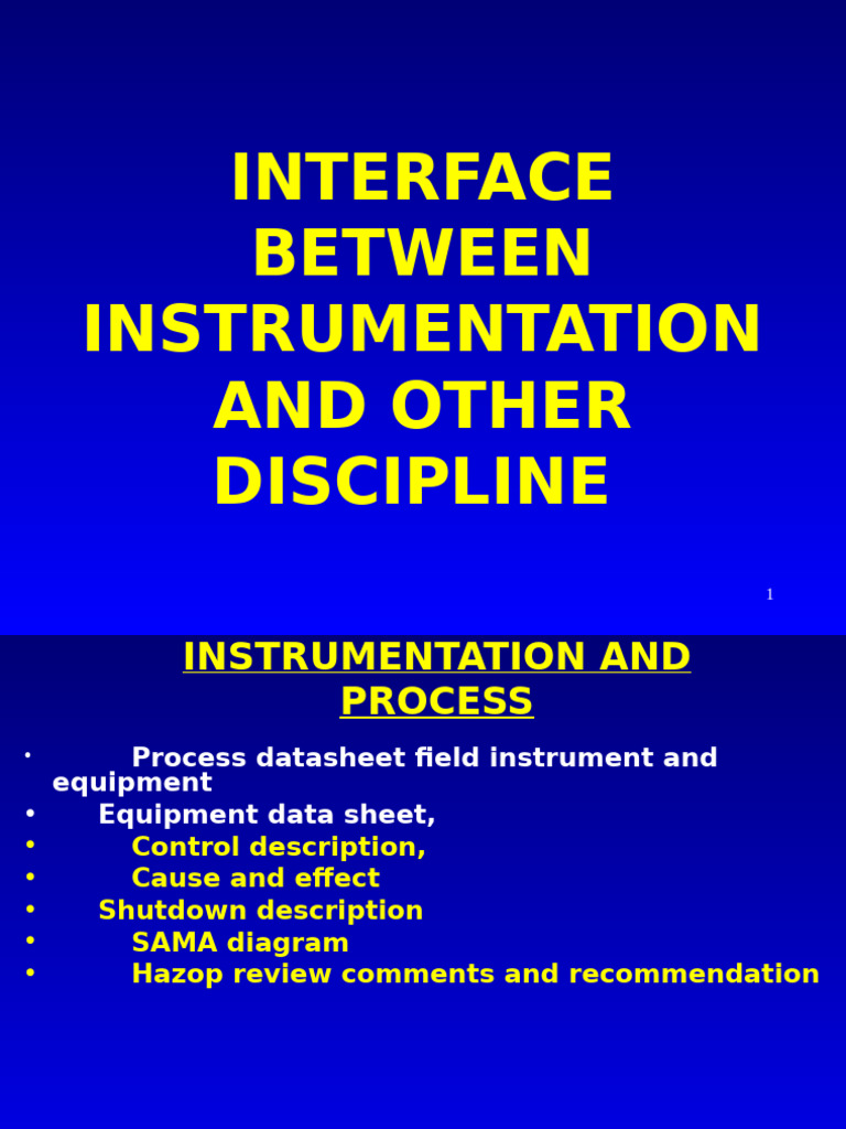 Coordination between instrument and other discipline | PDF ...