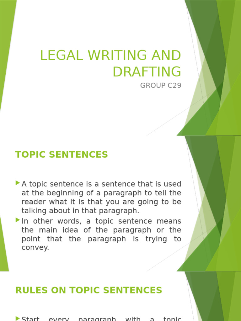 Topic Sentences C29 Presentation | PDF