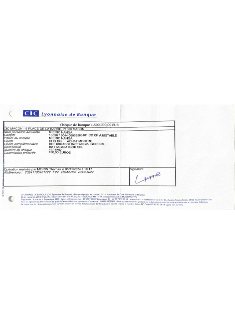 Chèque de Banque EUR - Page-0002 | PDF