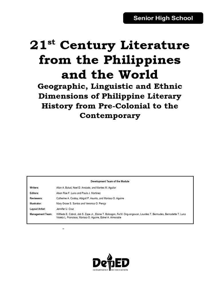 21st Century Literature From The Philippines and The World | PDF