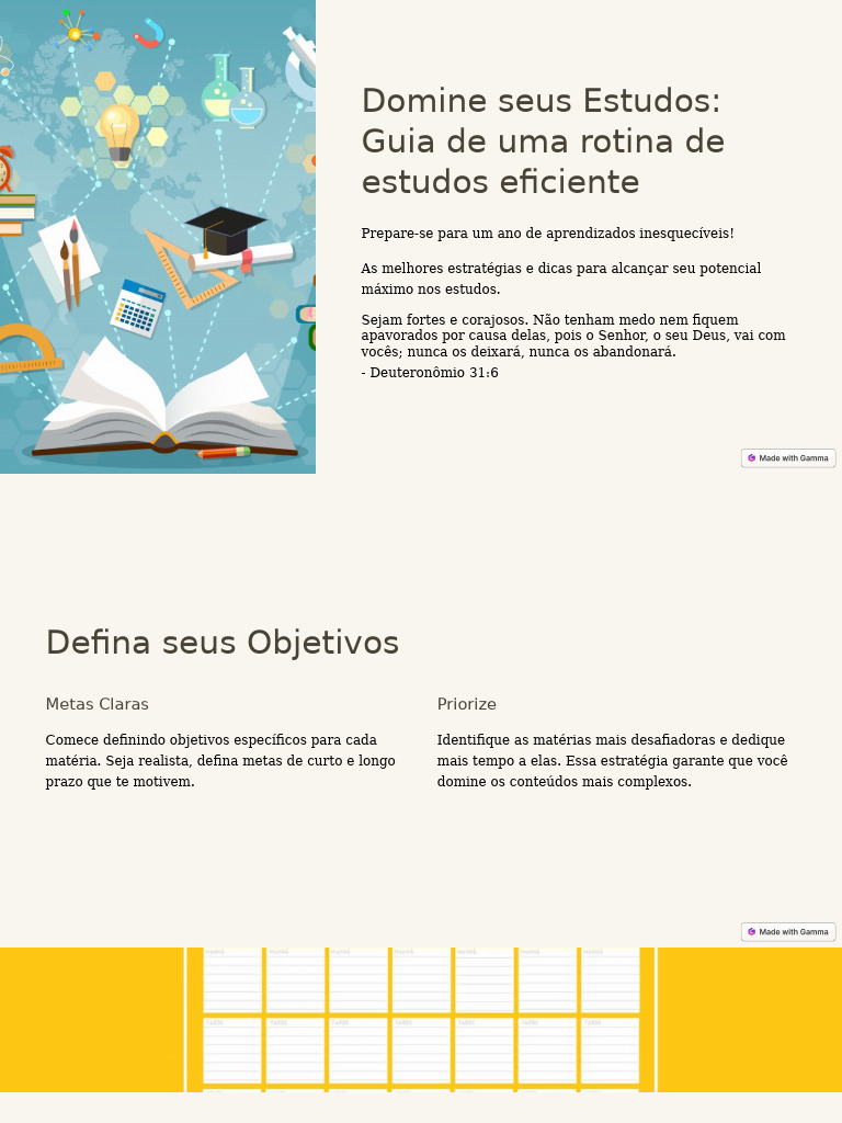 Domine Seus Estudos Guia de Uma Rotina de Estudos Eficiente | PDF ...