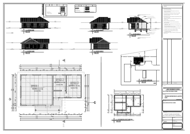 DocNo.33 Layout Plan - Office Block (Kedowa Maize Milling Plant) | PDF ...