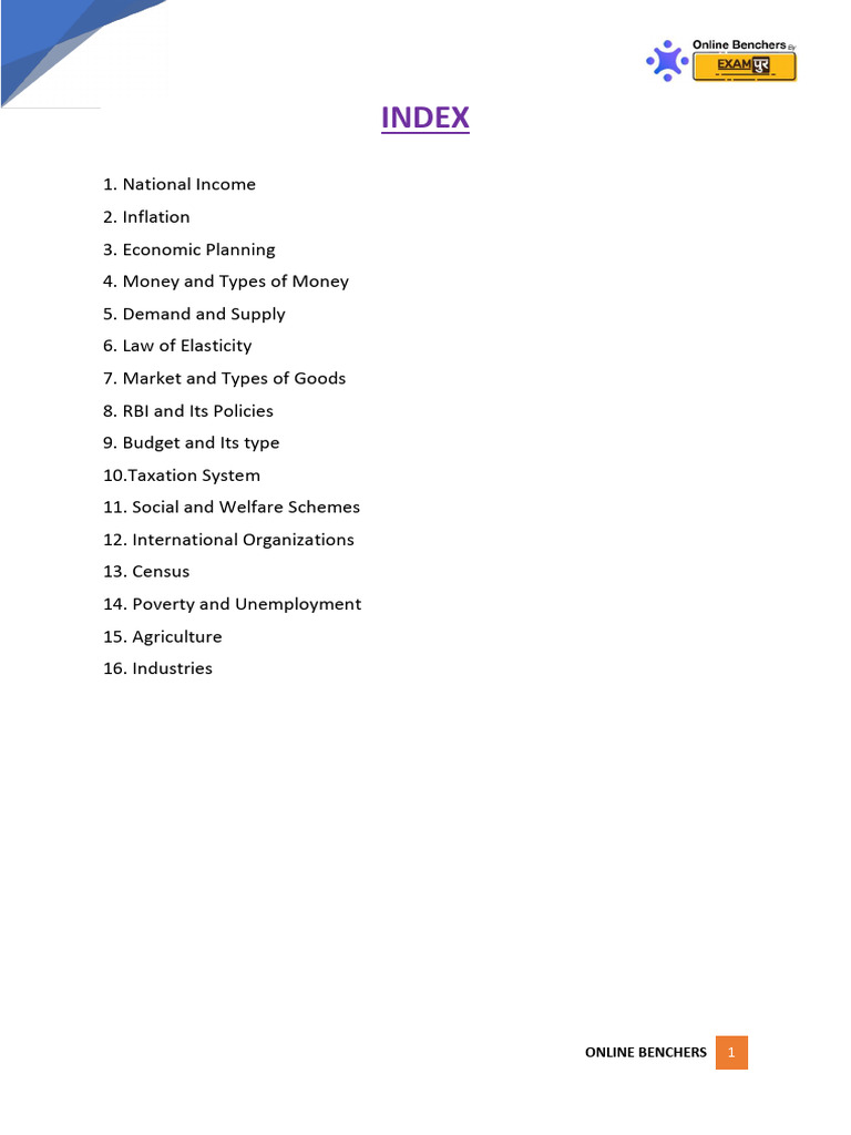 Economic Concepts and National Income | PDF | Gross Domestic Product ...