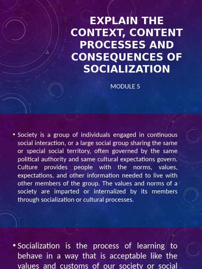 Understanding Socialization Processes | PDF | Socialization ...