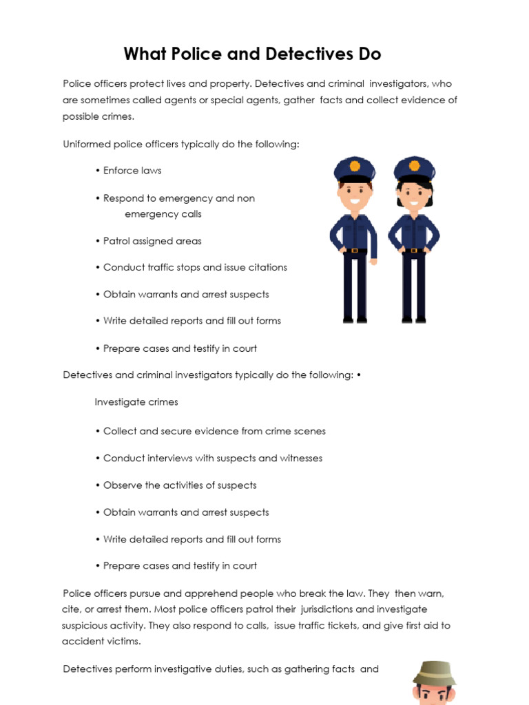 Police & Detective Roles Explained | PDF | Police | Detective
