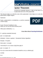 Factor Theorem