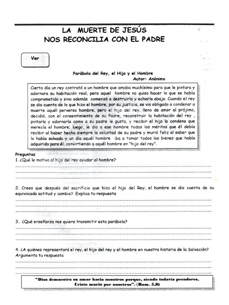 La Muerte de Jesús Nos Reconcilia Con El Padre | PDF