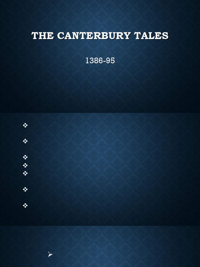 Overview of The Canterbury Tales | PDF | The Canterbury Tales