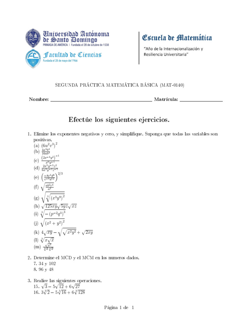 Practica 2 (Mat-014) | PDF