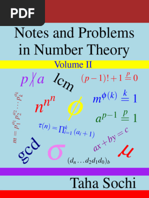 Notes and Problems in Number Theory Volu | PDF | Equations