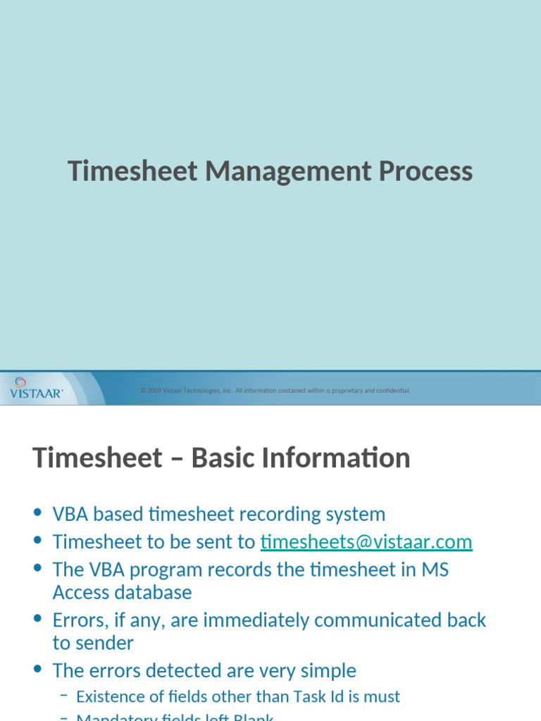Timesheet Management Procss1 | PDF | Information Technology Management ...