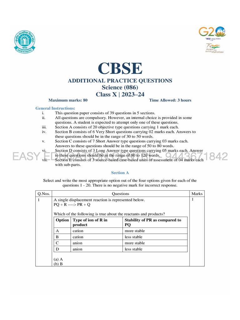 Additional Practice Questions | PDF