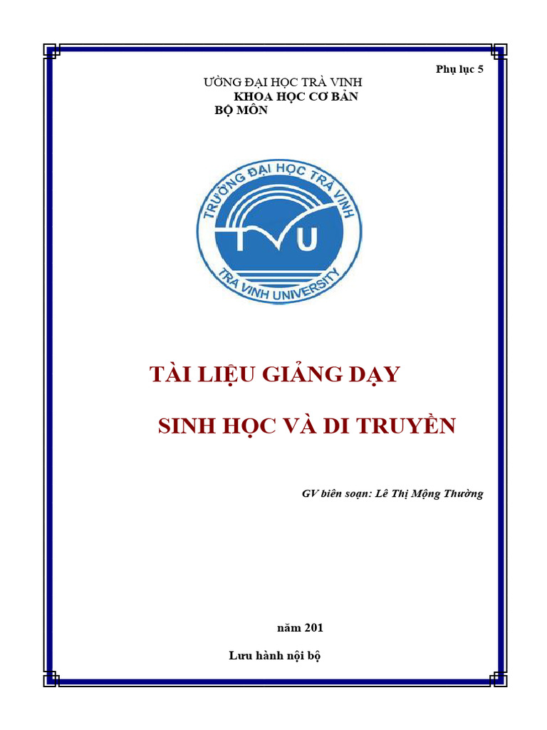 PR Giao Trinh Sinh Hoc Va Di Truyen Vieclamvui | PDF